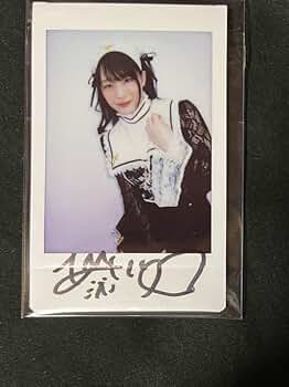 鈴村あいり 直筆サイン入りチェキ チェキ チャイナ 青 コスプレ レア