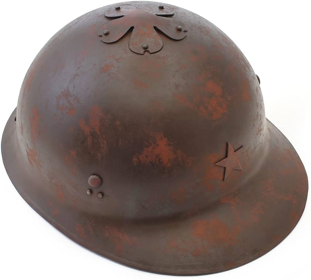 Amazon.co.jp: 日本 第2次世界大戦 桜 サクラ 陸軍 ヘルメット 手熟成