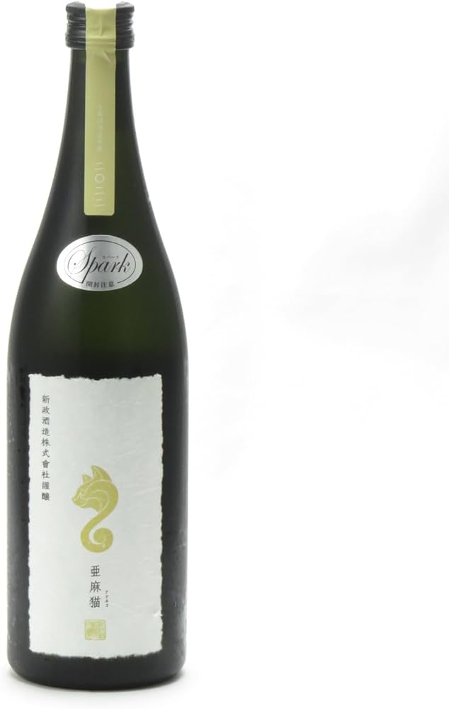 Amazon.co.jp: 新政 純米酒 亜麻猫 スパーク 735ml : 食品・飲料・お酒