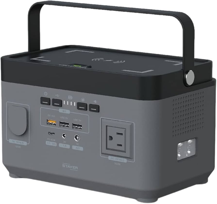 Amazon | STAYER ワイヤレス充電機能搭載 ポータブル電源 大容量 333Wh