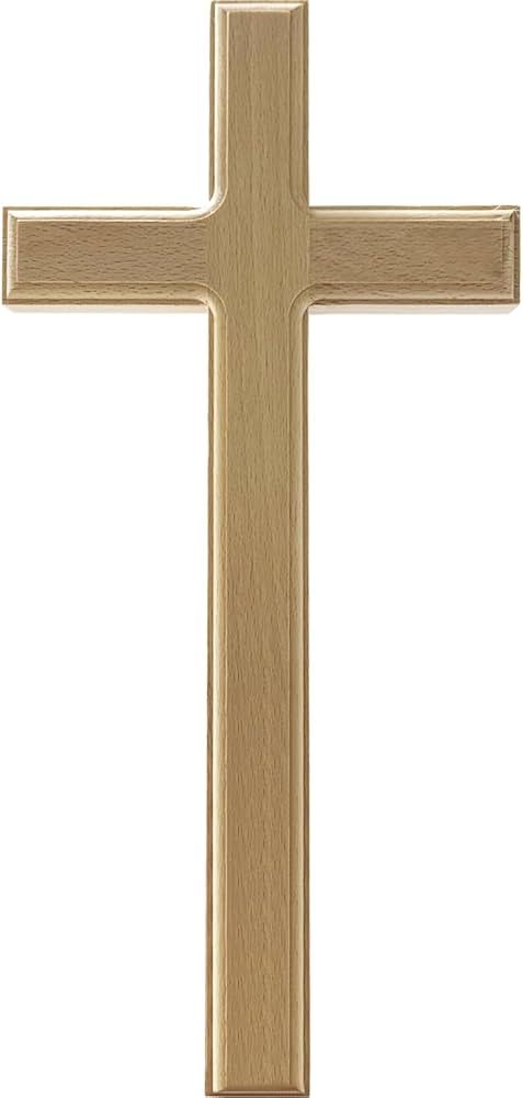 Amazon.co.jp: YUYAKESHI 壁掛けクロス 十字架 ブナ材製 十字 イエス