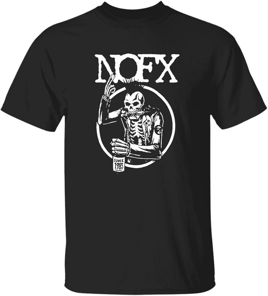 Amazon.com: NOFX Band Shirt, Vintage 90's NOFX Band Logo Tshirt
