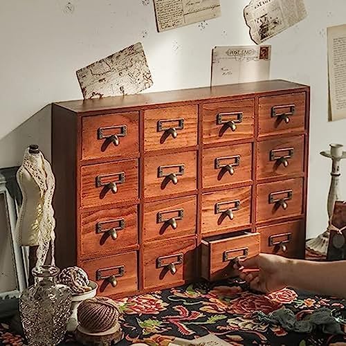 たくさんの引き出し棚、アンティークキャビネット、アンティークチェスト