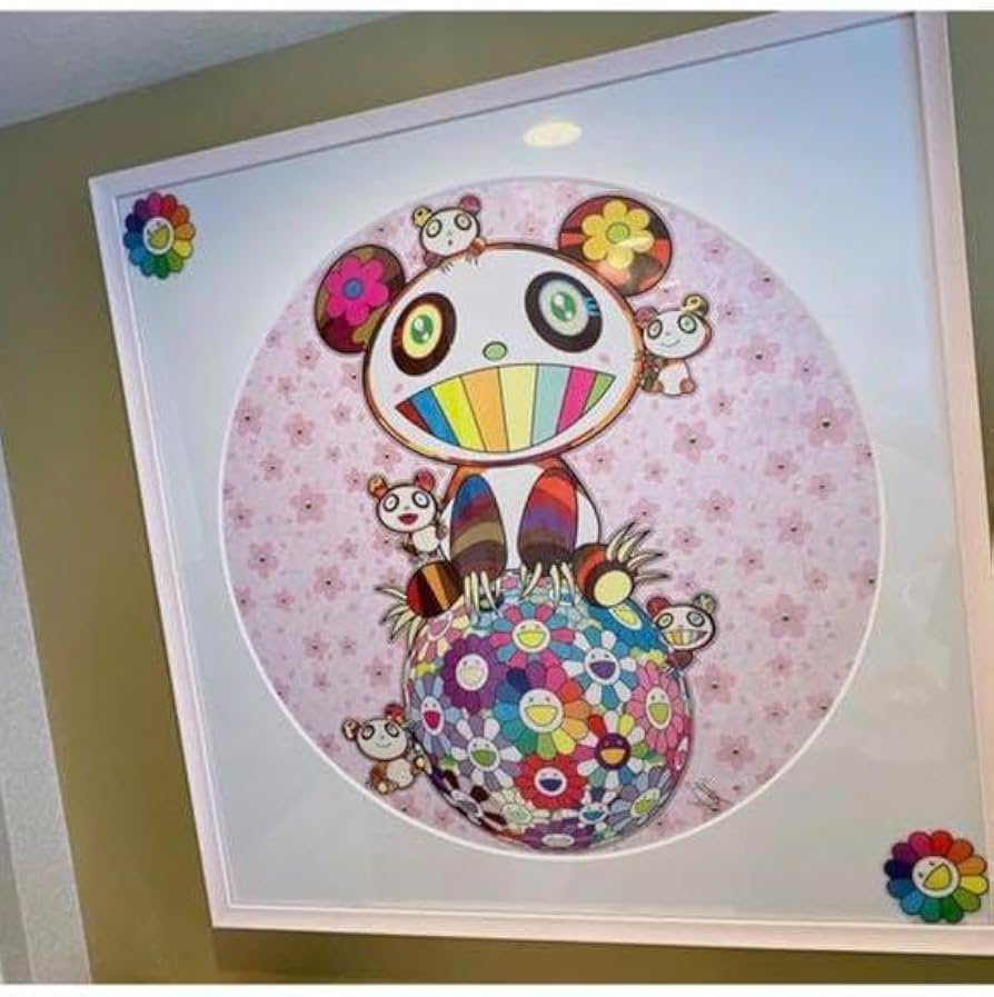 Amazon.co.jp: 村上隆 サクラとパンダ ポスター 版画額装品 : おもちゃ