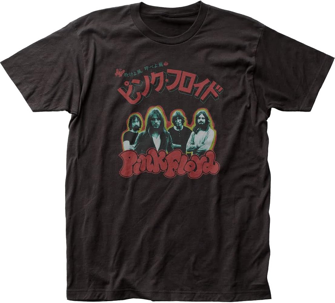 Pink Floyd Japanese Single Fitted Jersey tee (3XL, one_Size) Black