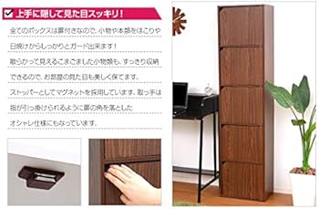 Amazon｜A4サイズ収納OK 扉付きカラーボックス 5段 木製 収納ボックス