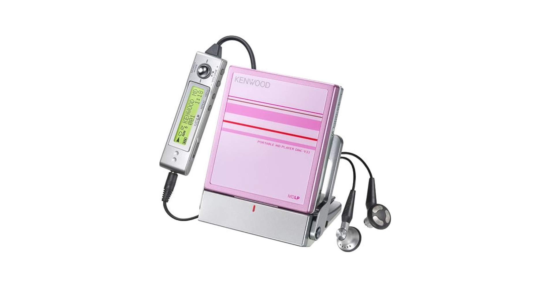 Amazon.co.jp: KENWOOD DMC-V33-P Portable MD Player Pink : Musical