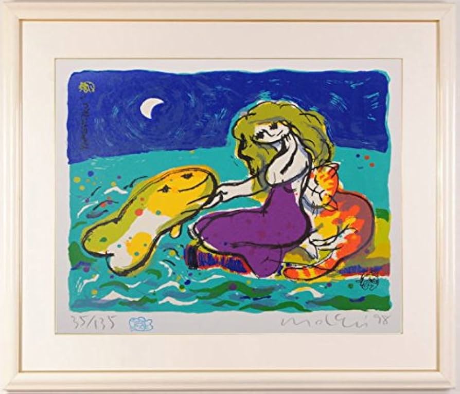 ち*こ様 手作り額付きシルクスクリーン応用絵画 title「旅するニャンコ