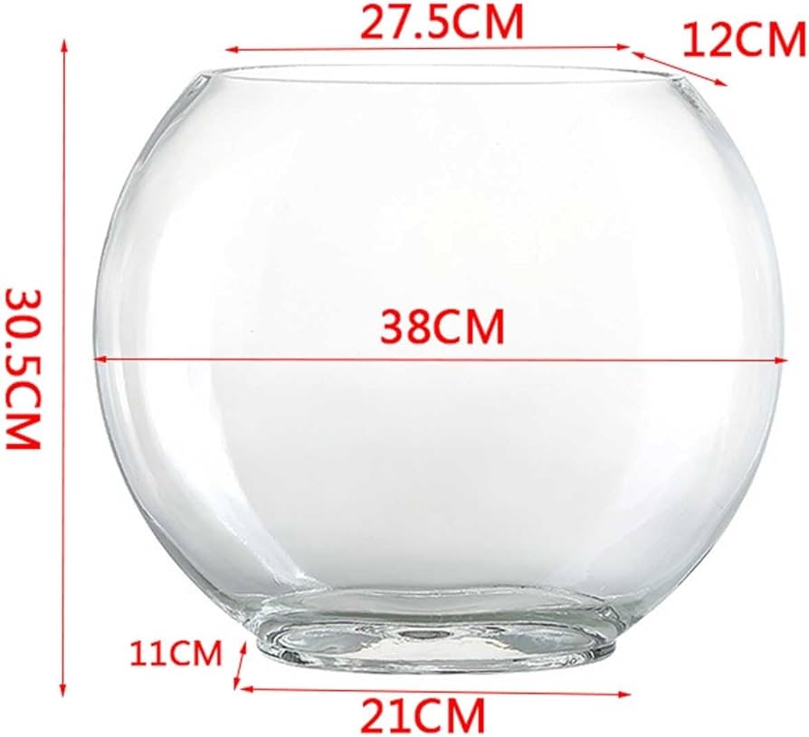 Amazon | 水槽 クリエイティブ 楕円形 ガラス 小型 金魚 水槽 自宅