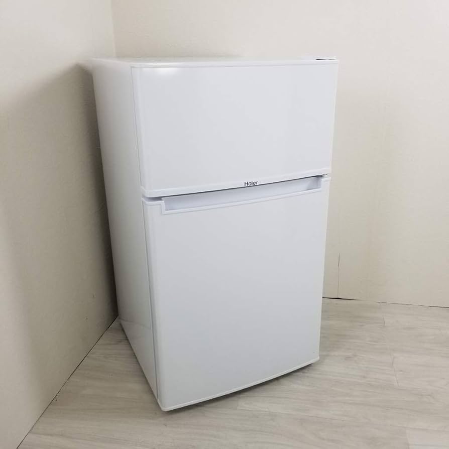 2017年製 9000円 ハイアール 85L 2ドア冷蔵庫（直冷式）ホワイト【右