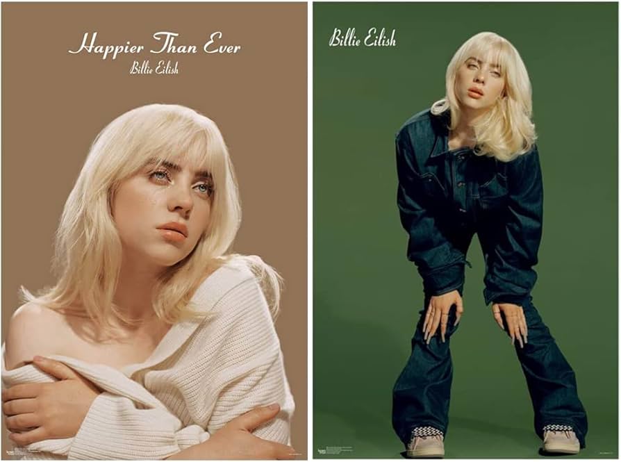 Amazon.com: Billie Eilish Poster Bundle with 2 Posters - Happier