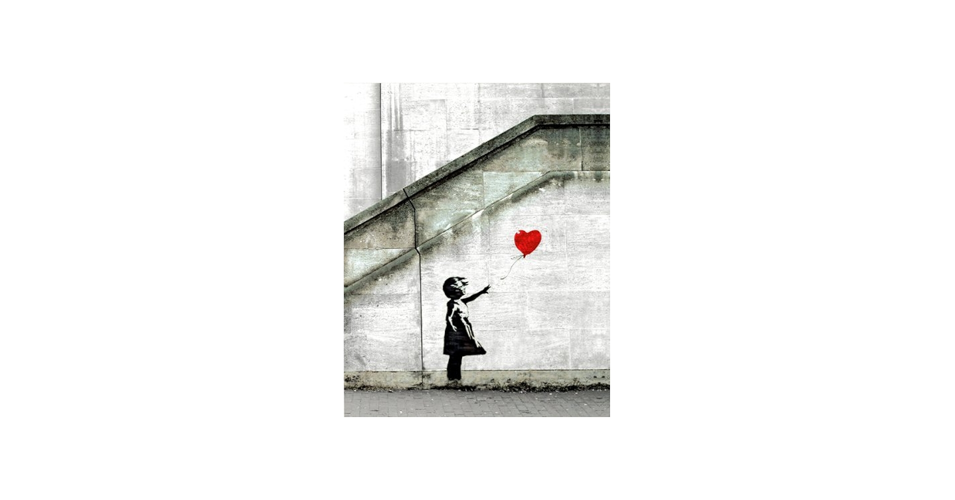 Amazon.com: 16x20 Poster Print Banksy Graffiti Red Balloon