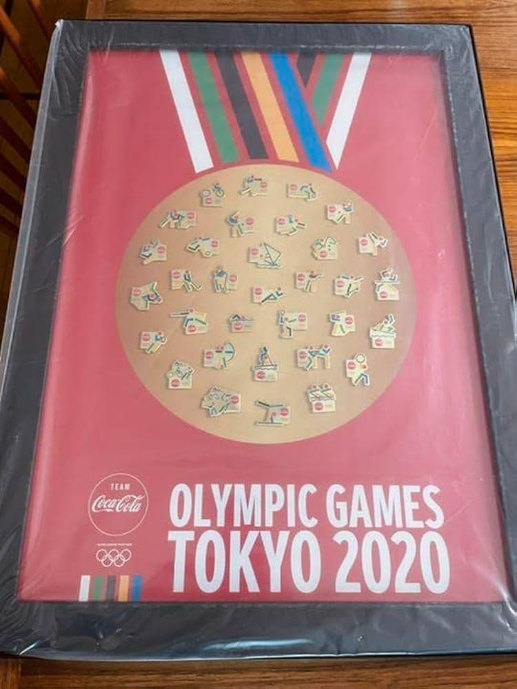 TOKYO2020 コカコーラ 記念バッチ 東京オリンピック 額装 ピンバッジ