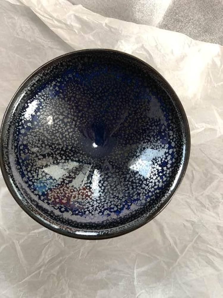 鎌田 幸ニ作 盃 油滴 京焼