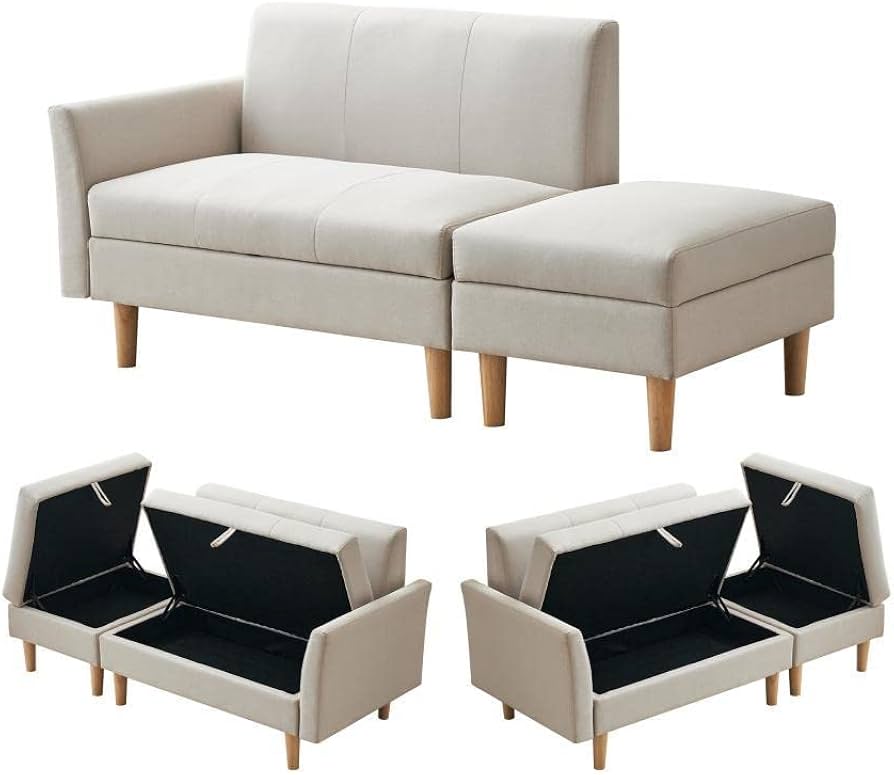 売れ筋 ソファー ソファーカウチ 2P 二人掛けソファ 収納付き