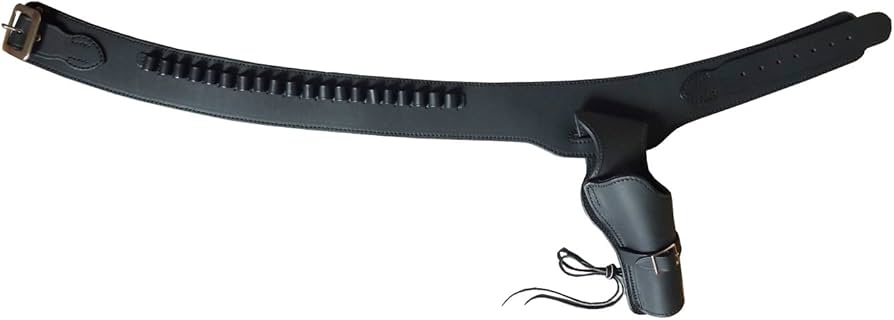 Amazon | East.A ウエスタンガンベルト 牛革製・ブラック Mサイズ No