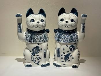 アンティーク 招き猫 陶器 レトロ 縁起物 まねき猫 骨董 昭和レトロ