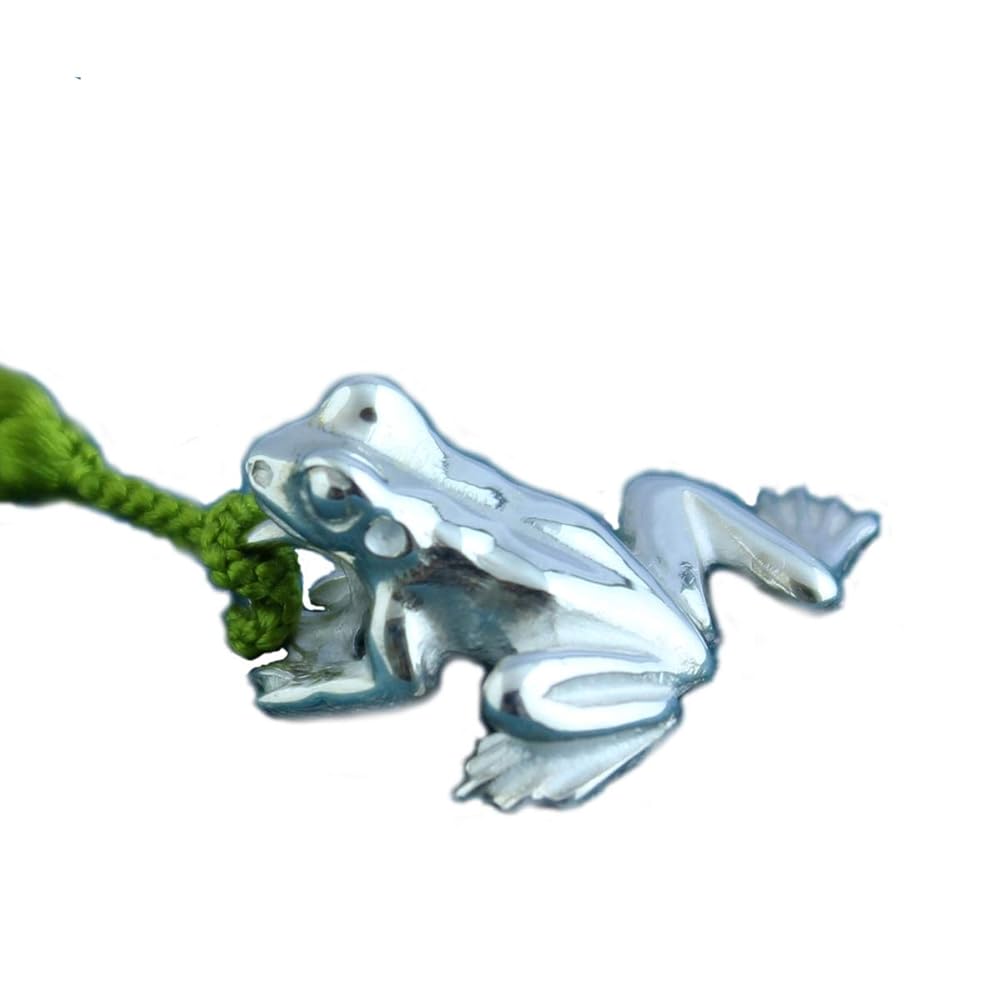 根付（銀製）蛙・かえる・カエル 足伸 豆 Amazon.co.jp: [梅都工房