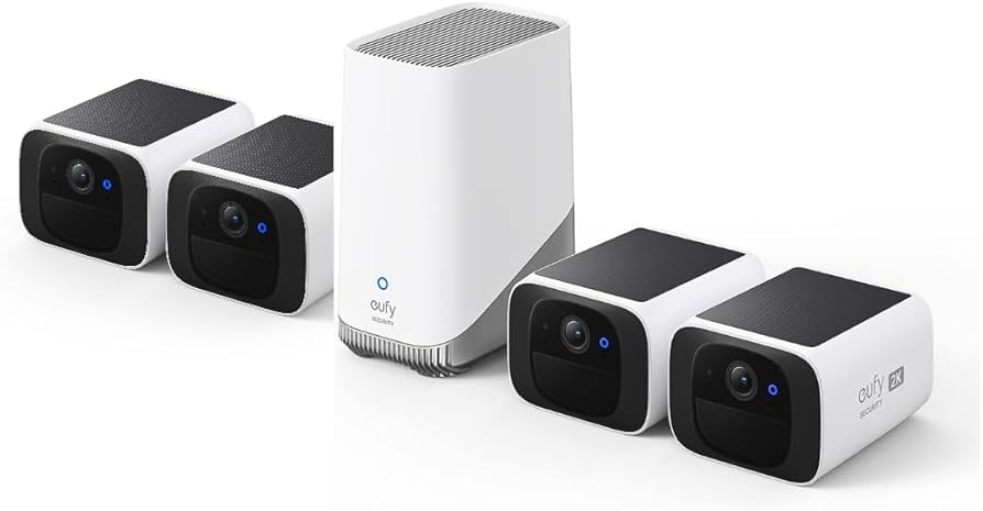 Amazon.com: eufy Security S220 SoloCam 4-Cam Pack with Homebase 3