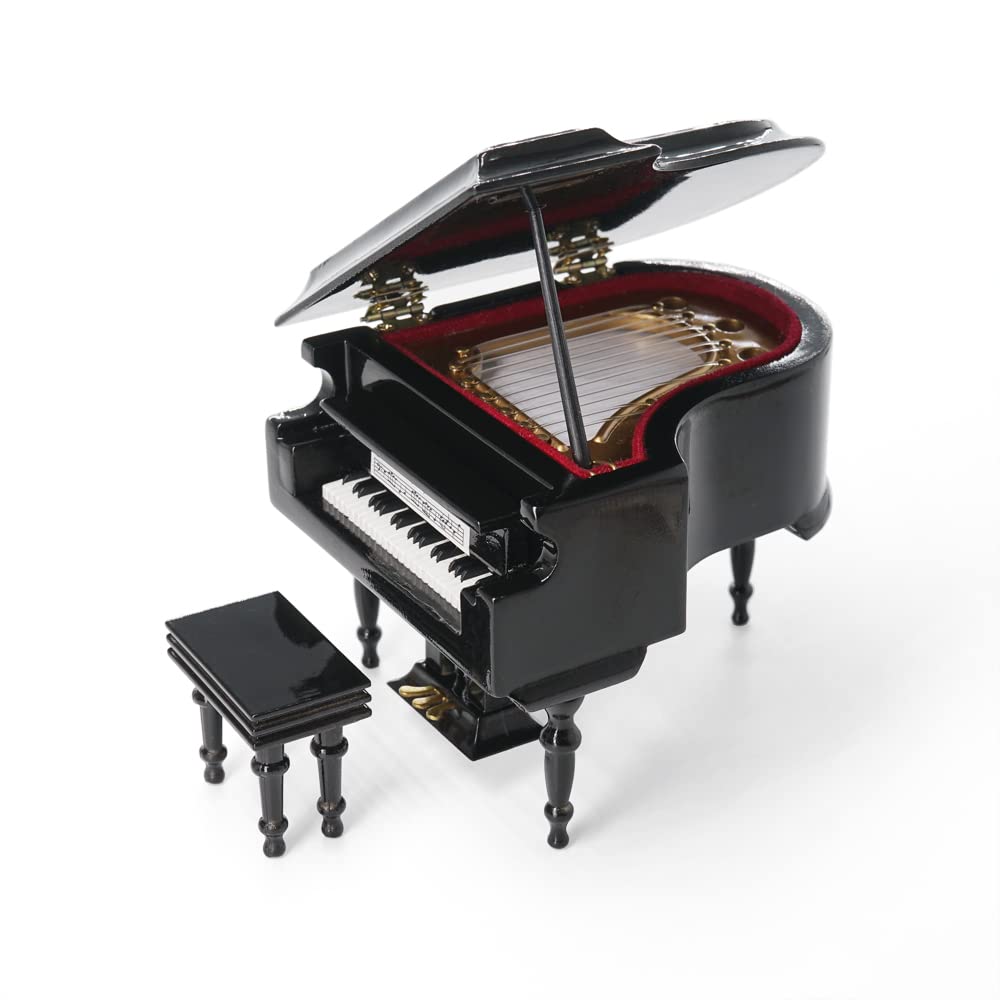 Amazon.com: Odoria 1/12 Miniature Grand Piano Dollhouse Musical