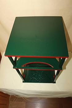 Amazon.co.jp: 茶道具 棚 二重棚 碌々斎好写 青漆爪紅 柿合塗 糸巻棚