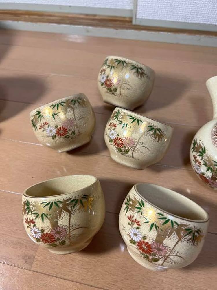 1977 薩摩焼 茶器セット 急須1客 湯呑3客 1977 薩摩焼 茶器セット 急須