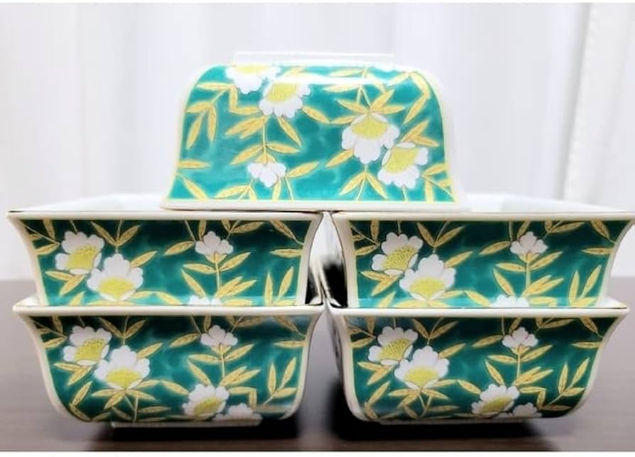 Amazon | 有田焼 明宝窯第一陶器 佐賀錦 角鉢 小皿 花柄 レア レトロ