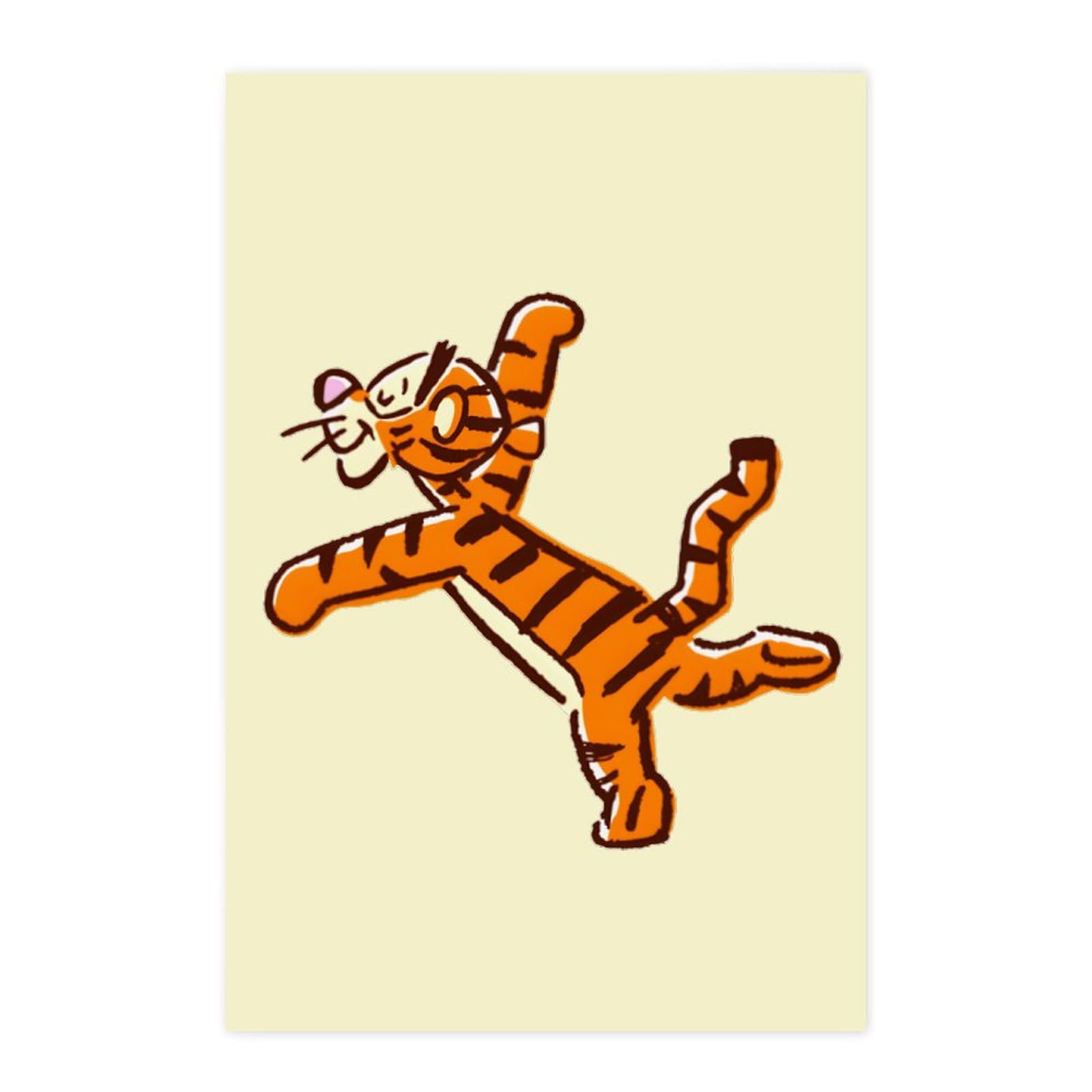 ポスター プーさん ティガー ロンドン 額付 約12cm 角 ポスター プー