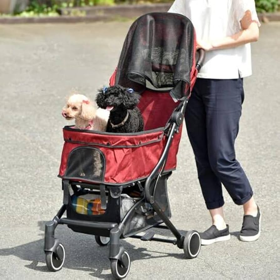Amazon.co.jp: 折り畳み2秒！ ペットカート 完成品 折りたたみ 4輪