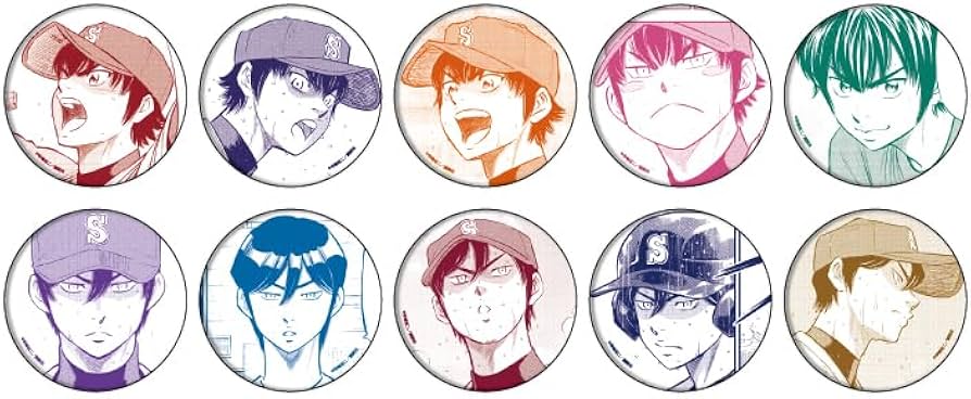 ダイヤのA 降谷暁 アニメ原画 名場面 激推し 缶バッジ セット ダイヤ