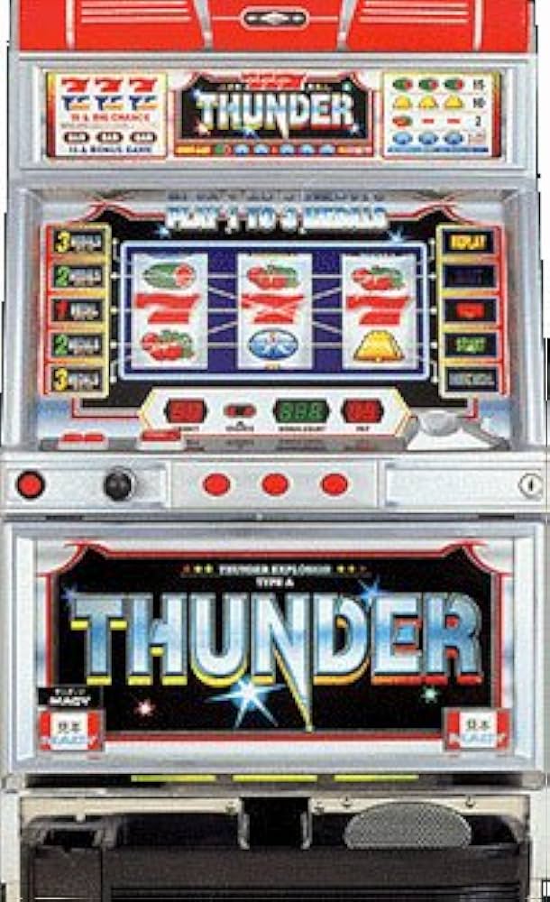 パチスロ実機 サンダーVリボルト コイン不要機付き スロット機|江別市