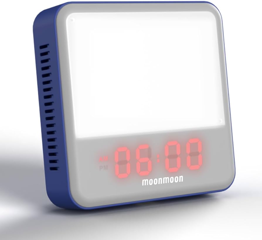 Amazon.co.jp: moonmoon トトノエライト 光 目覚まし時計 (ネイビー