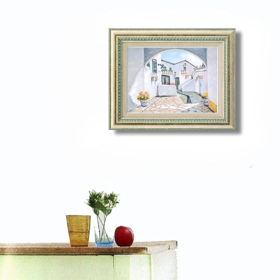 絵画 599 油絵/風景/東京/街角/本駒込/屋敷/通り/F6号 絵画 599 油絵/風景/