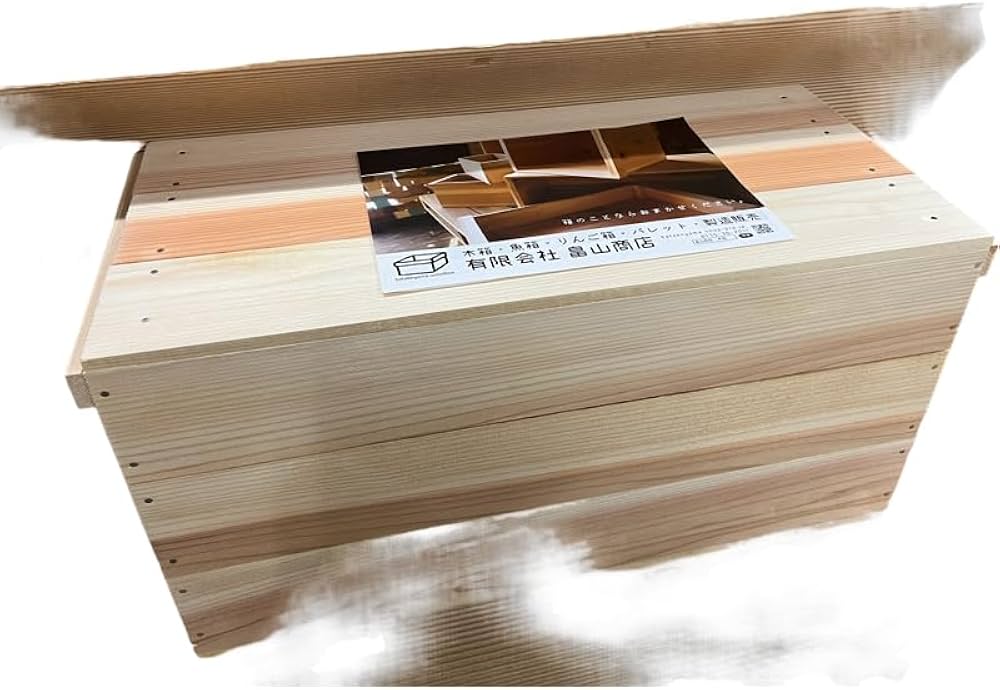 Amazon｜りんご箱 蓋セット 青森県産杉｜収納ケース・ボックス