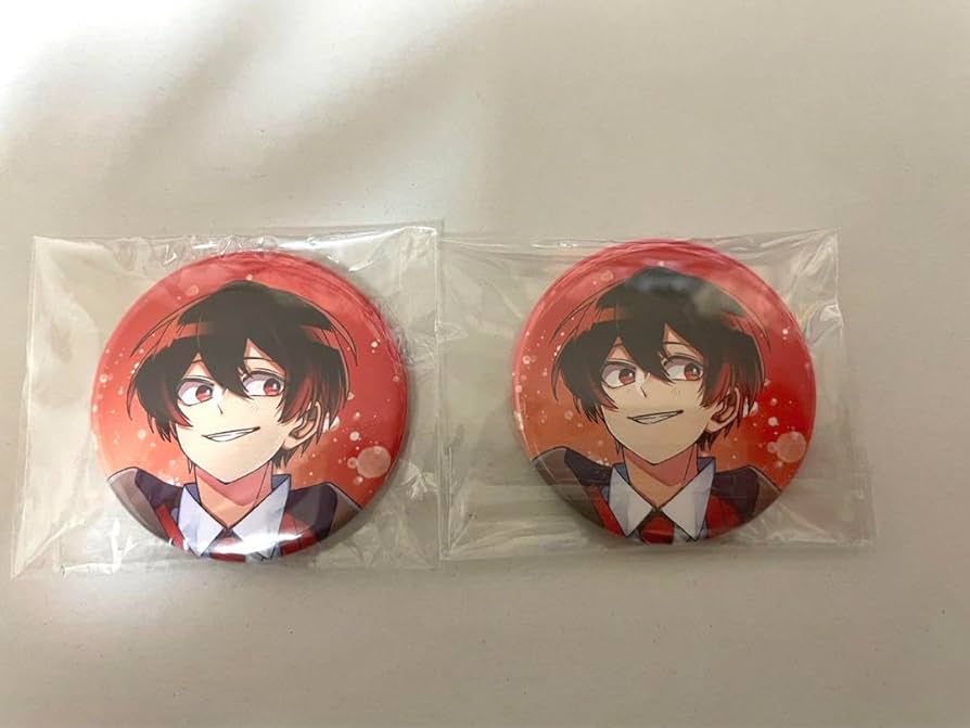 カラフルピーチ 缶バッジ だるまさんがころんだサバイバル カラフル