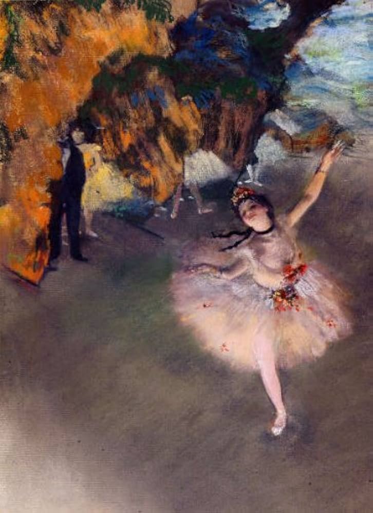 Amazon.co.jp: ドガ・「舞台の踊り子/エトワール」 プリキャンバス複製