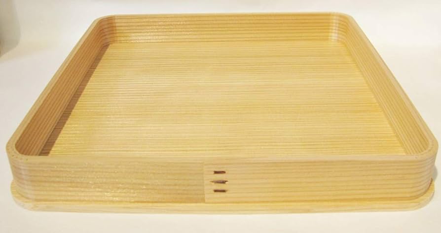 茶道具 平安吉象堂 杉木目 会席盆 丸盆 八枚 共箱 茶道具 平安吉象堂