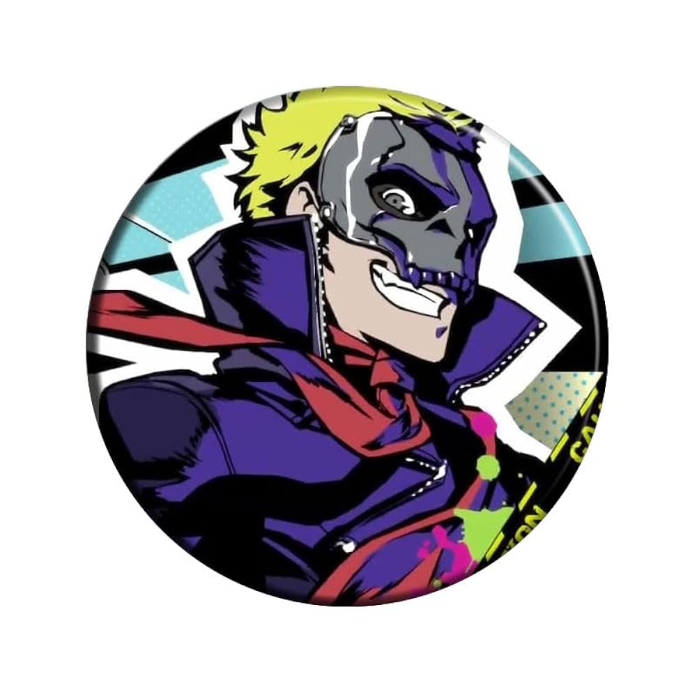 ペルソナ5 マルイパレス 限定品 スクエア缶バッジ 主人公 ジョーカー