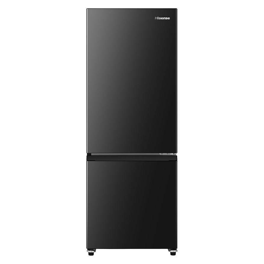 Hisense ブラック 冷蔵庫 下部冷凍式 150L/自動霜取り Hisense 冷蔵庫