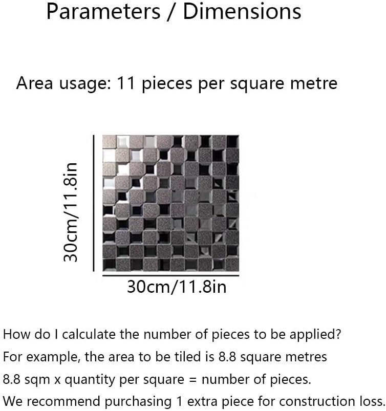 3Dメタル自己粘着壁タイルステッカー モザイクウォールステッカー