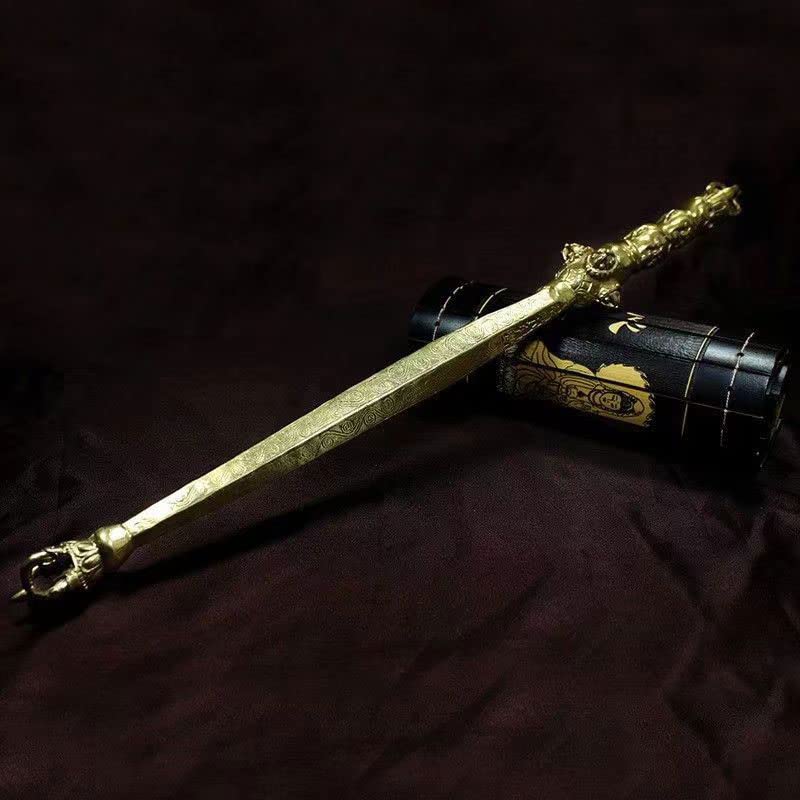 Amazon｜韋駄天【法器】 独鈷杵 真鍮製 (長さ49cm) 降魔杵 ◇密教で使