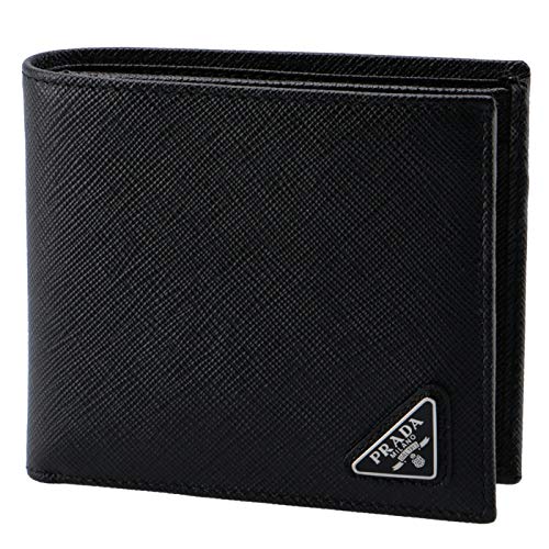 Amazon | [プラダ] 型押しカーフスキン レザー メンズ 二つ折り財布