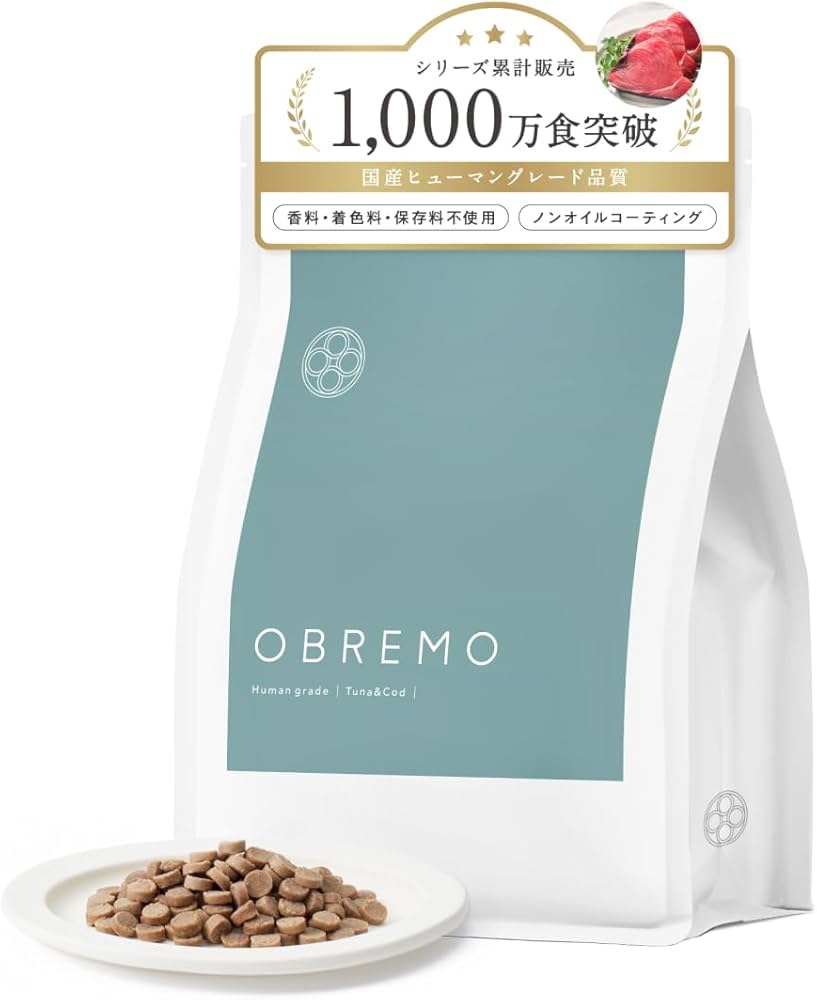 Amazon.co.jp: OBREMO オブレモ ドッグフード まぐろ＆たら 全犬種 成