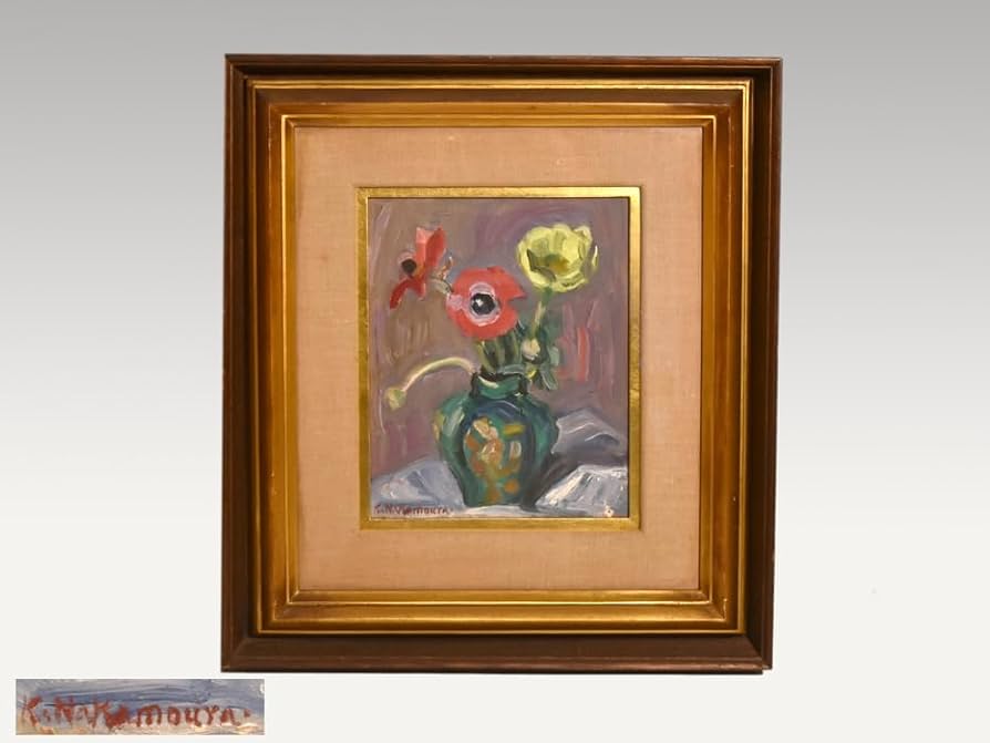 花アネモネ3号油彩画 花アネモネ3号油彩画