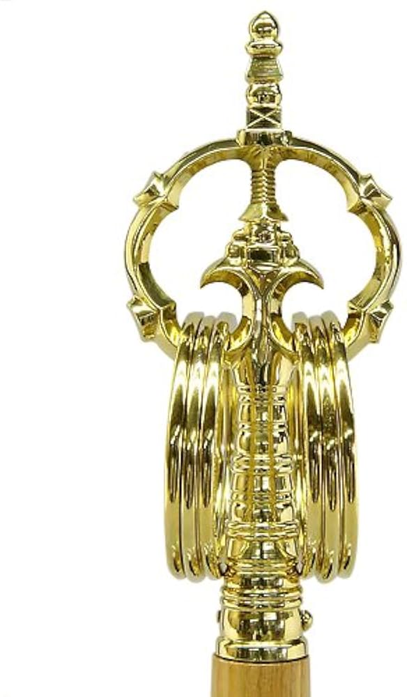 Amazon｜仏壇屋 滝田商店 長柄錫杖(一本柄石突付き) 大々型(全長168.3