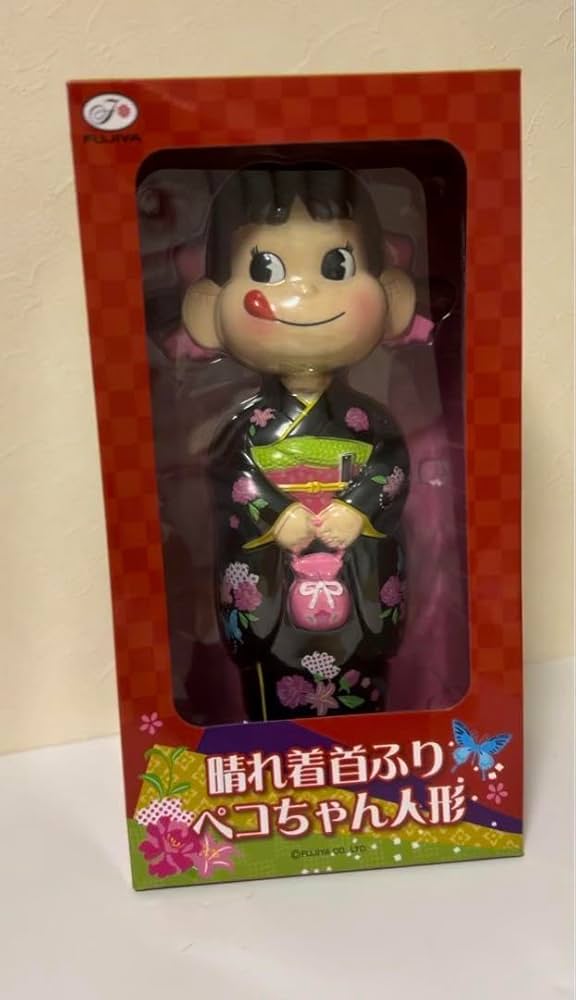 Amazon | 晴れ着 首ふり ペコちゃん人形 着物 振袖 | 人形・ドール
