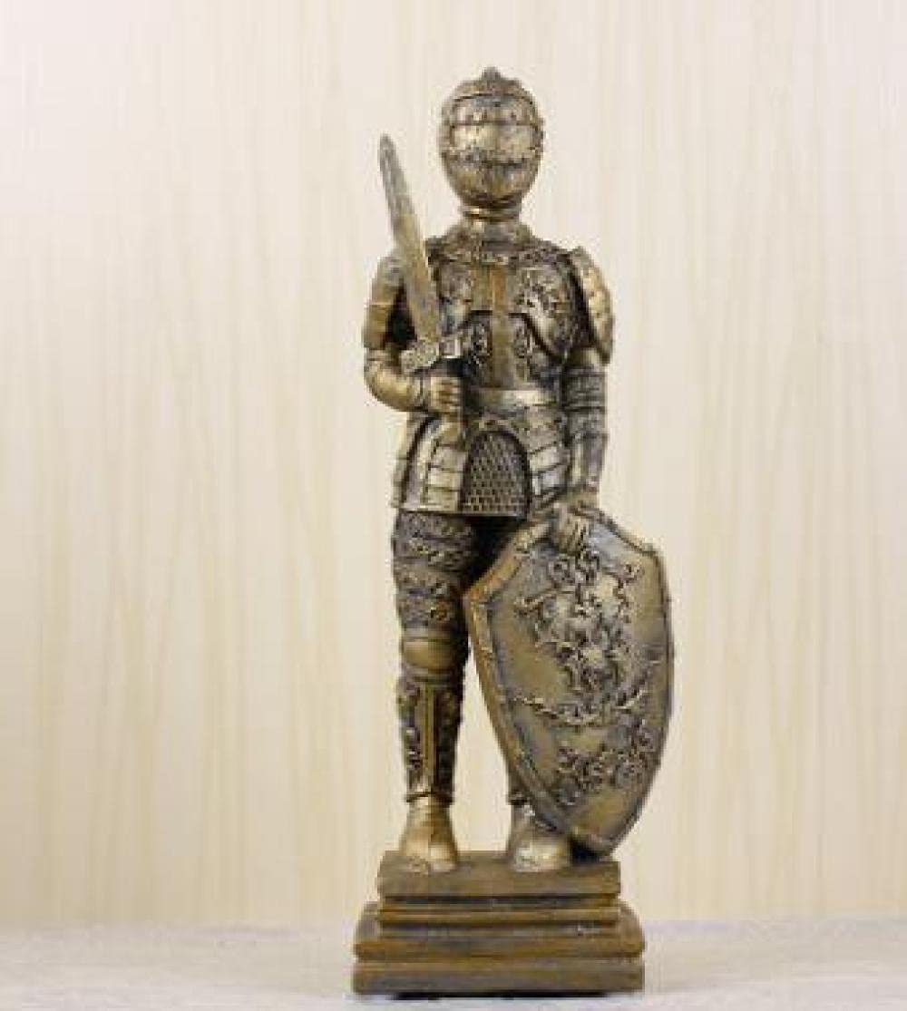 Amazon.co.jp: 彫刻置物彫像彫刻像中世ヨーロッパの錫侍戦士彫刻人形