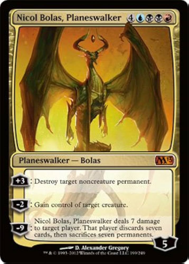 Amazon.co.jp: MTG 英語版 M13-EN199 Nicol Bolas, Planeswalker