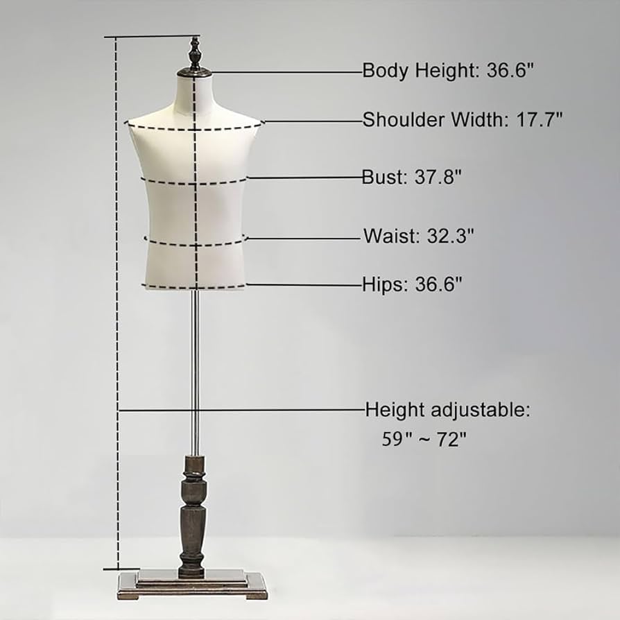 Amazon.co.jp: 高さ調節可能な男性マネキントルソー、男性ドレス