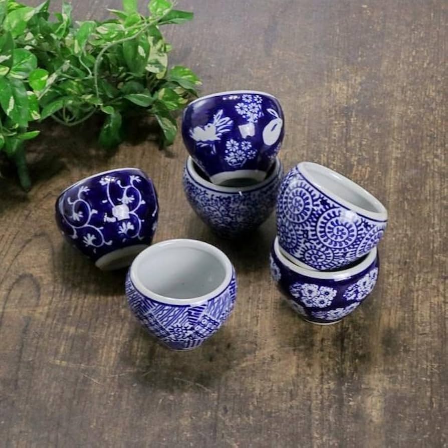 Amazon.co.jp: 豆火鉢 ミニ火鉢 6点セット ミニ植木鉢 植木鉢